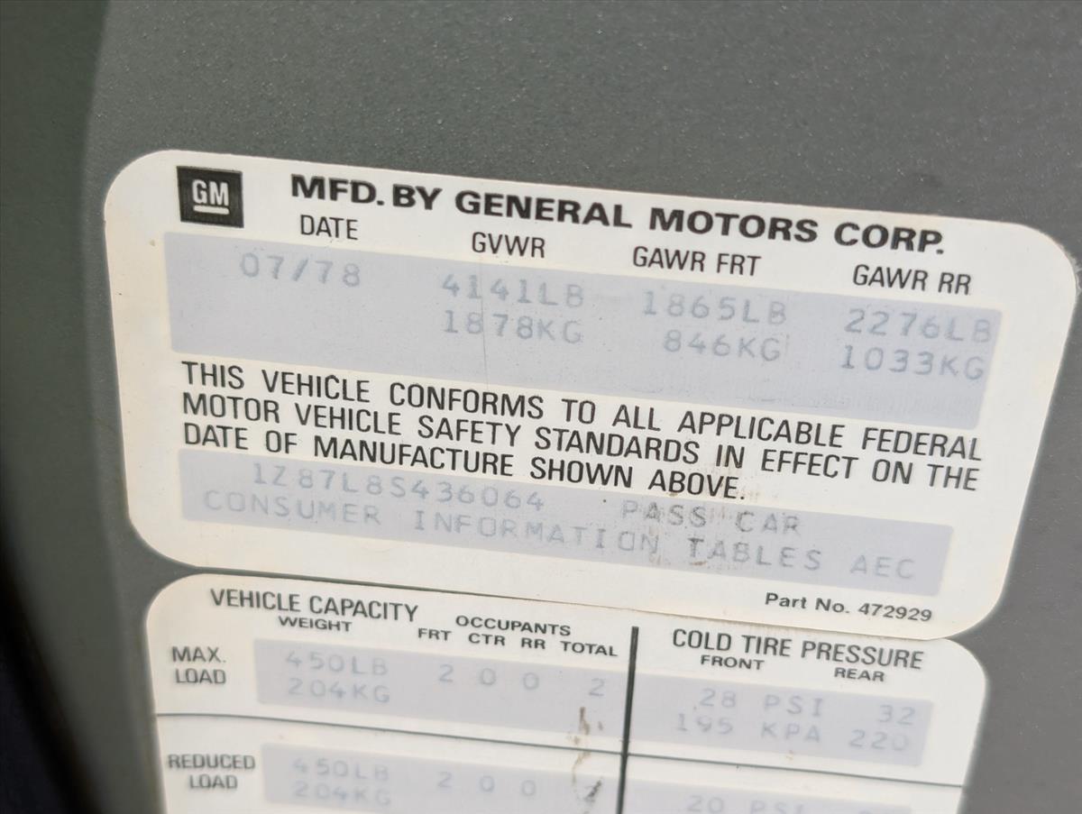 1978 Chevrolet Corvette 78